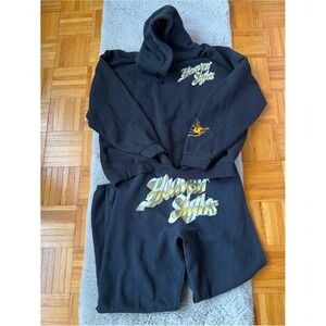 BOYS LIE Heaven Sighs Black Hoodie Sweatpants Set Medium Graphic SweatsuitVV